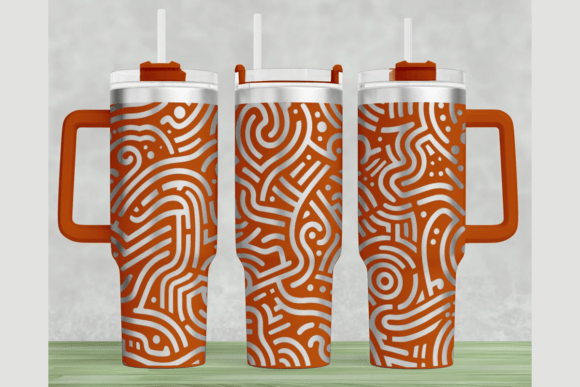 Abstract Pattern 40oz Laser Tumbler Wrap