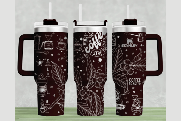 Coffee Stanley 40oz Laser Wrap SVG