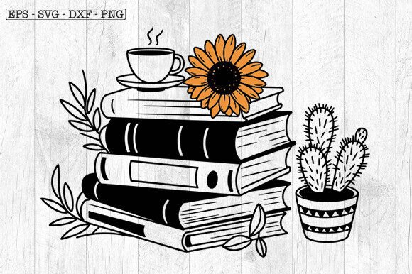 Floral Book Svg For Embroidery