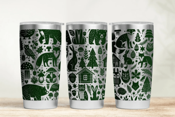 Forest Animal Laser Tumbler