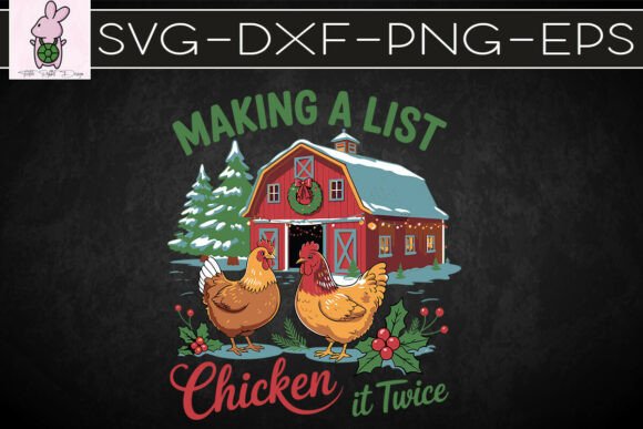 Holiday Humor Chicken It Twice SVG