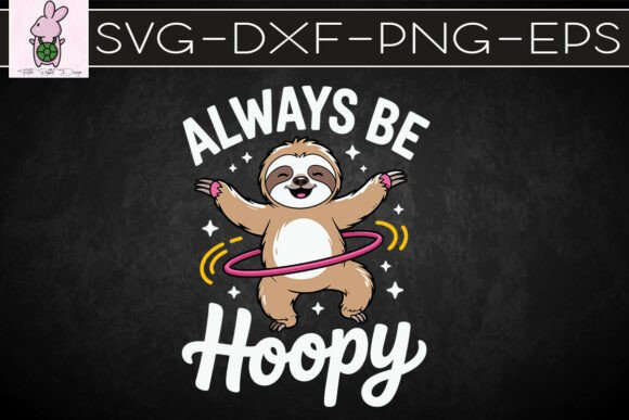 Hula Hoop Cute Sloth Animal Pun SVG