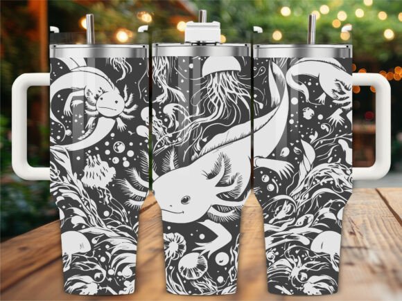 Ocean Axolotl Tumbler Wrap