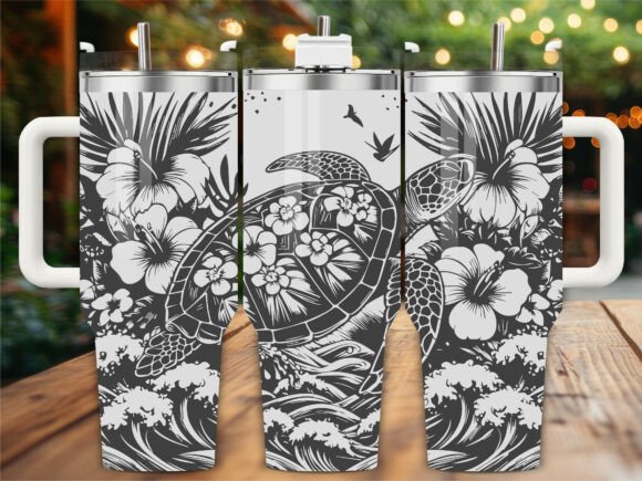 Ocean Wave Turtle Tumbler