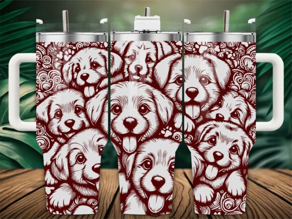 Puppy Love Face Tumbler Wrap