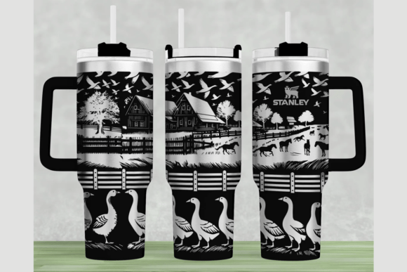Rustic Scene Stanley 40oz Laser Wrap SVG