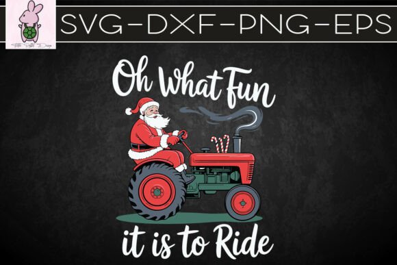 Santaβs Holiday Tractor Ride Xmas SVG