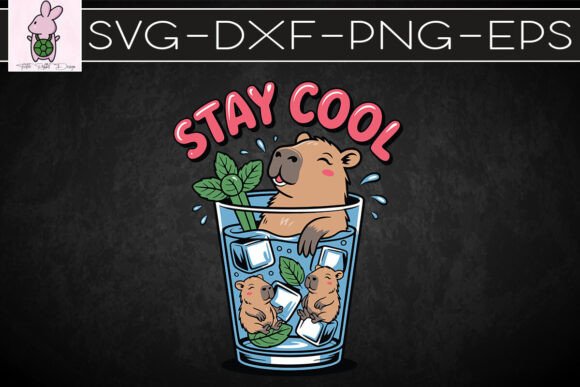 Stay Cool Capybara Summer Vibes SVG