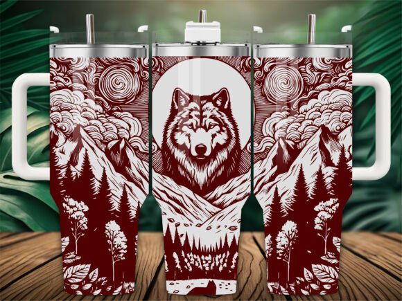 Wolf Tumbler Wrap